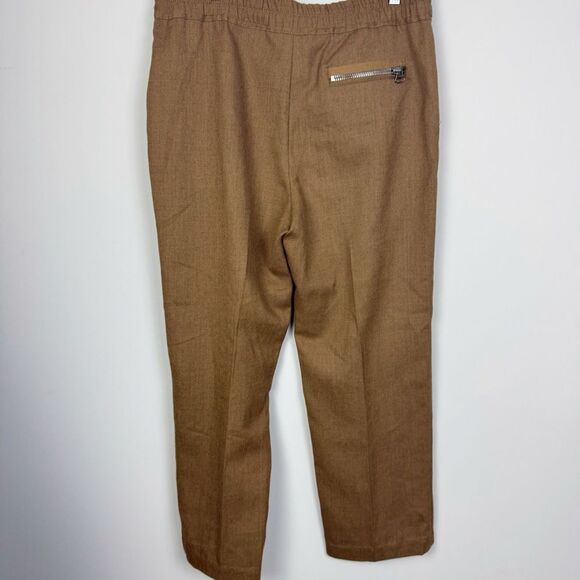 3.1 PHILLIP LIM | Khaki Green Wool Drawstring Trouser Pants Women’s Size 6 - Picture 7 of 9